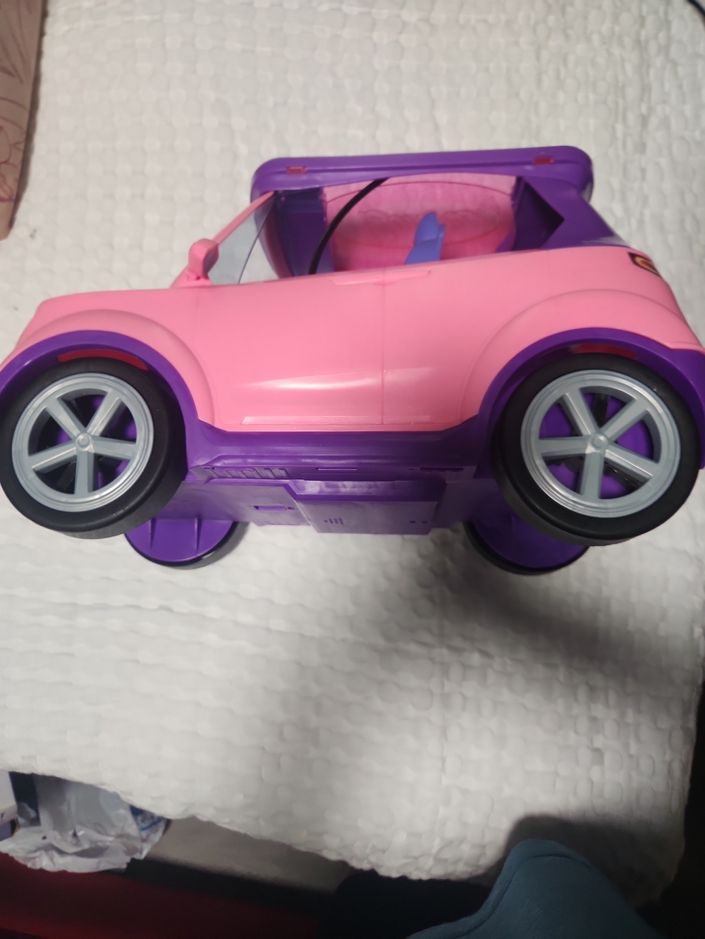 Barbie Pink and Purple Convertible Ride-On Car Set